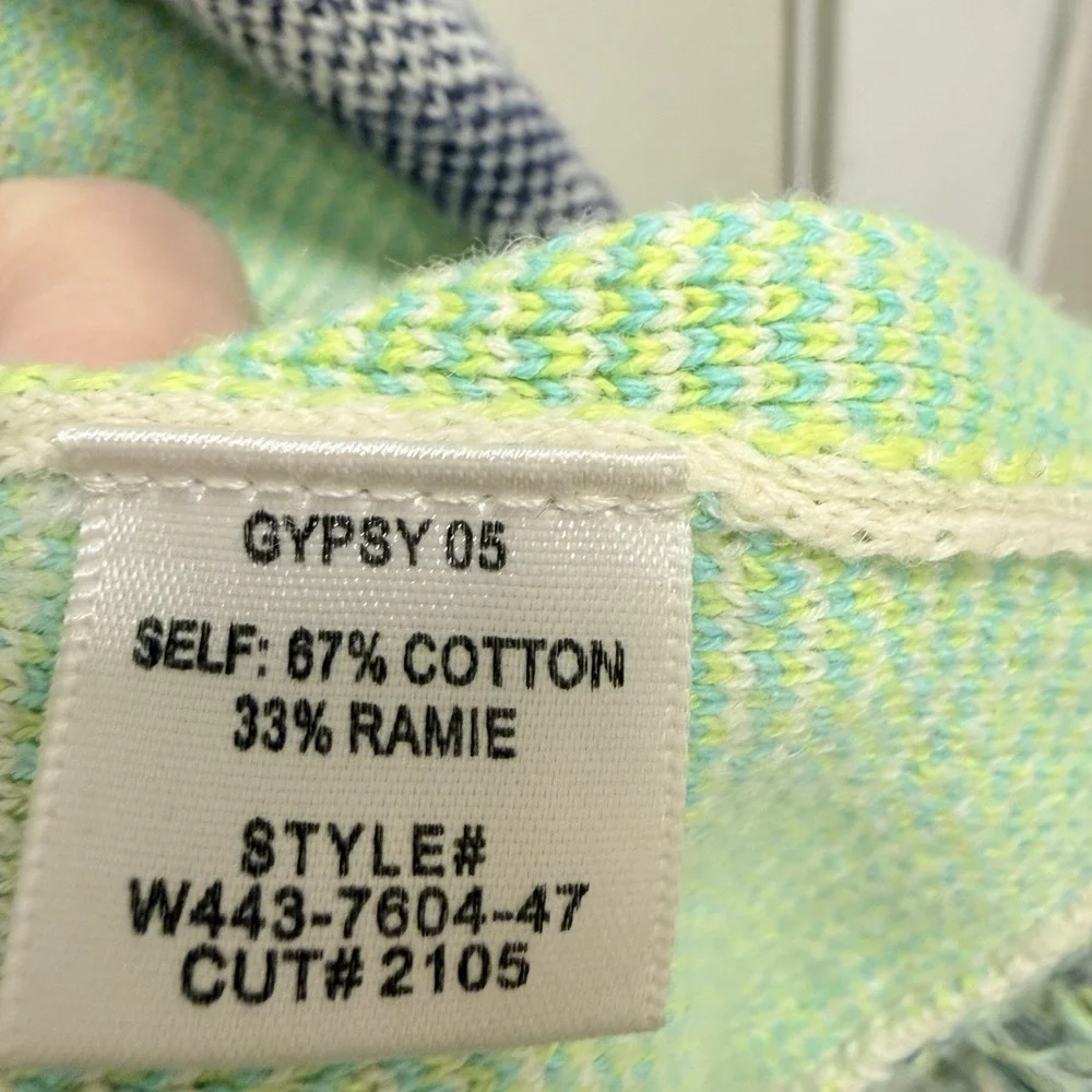 Anthropology Gypsy 05 Global Village Cardigan Fringe Sweater L - Picture 6 of 11